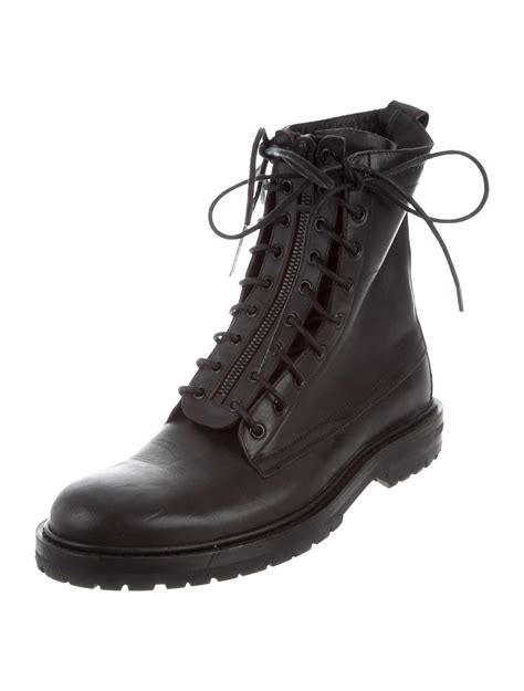 burberry booties black|Burberry combat boots.